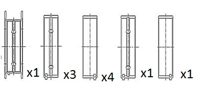 Hlavní ložiska klikového hřídele FAI AutoParts BM1022-STD