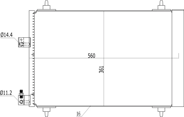 CHLADIČ KLIMATIZ.CITROEN C5 2.0HDI 00 HART 606541