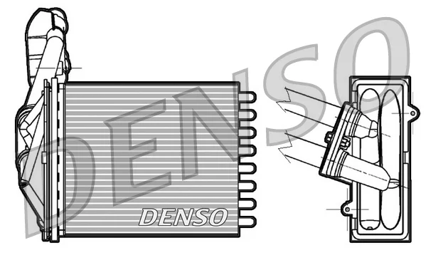 Vymenik tepla, Vnitrni vytapeni DENSO DRR09042 – OE 77362540 Vymenik tepla, Vnitrni vytapeni DENSO DRR09042 – OE 77362540