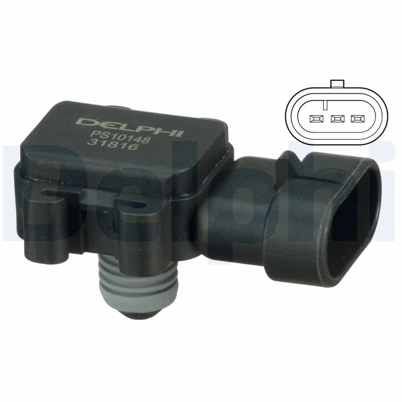 Senzor tlaku sacího potrubí DELPHI PS10148 Senzor tlaku sacího potrubí DELPHI PS10148