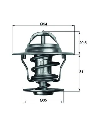 Termostat, chladivo MAHLE TX1387D